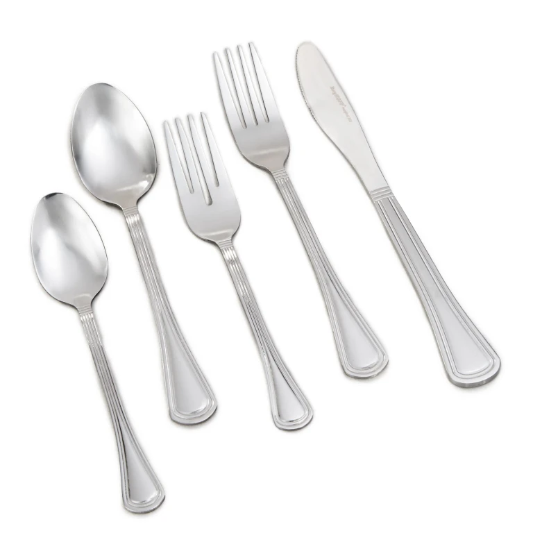 Essentials 20Pc 18/10 Stainless Steel Flatware Set, Polished