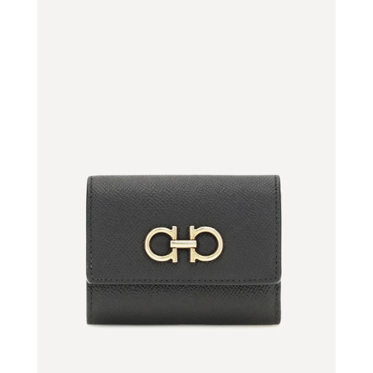 Carteira Ferragamo de três dobras para mulher