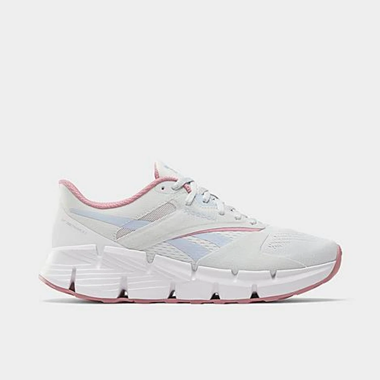 Reebok Women's Zig Dynamica 5 Running Shoes in Moon/White/Dusty Rose Size: 5.0