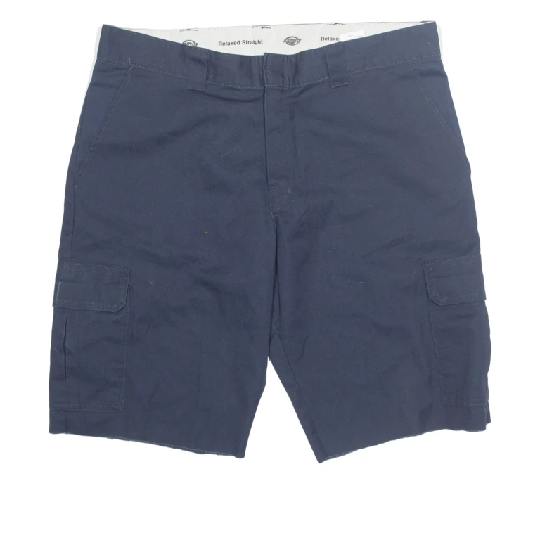 DICKIES Cut Off Mens Workwear Shorts Blue XL W40