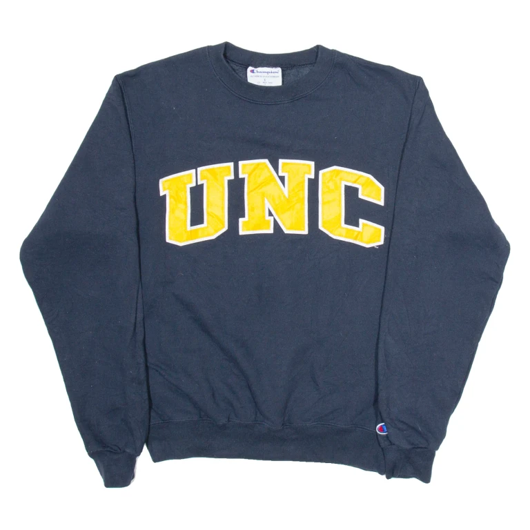 CHAMPION UNC Mens Sweatshirt Blue USA S