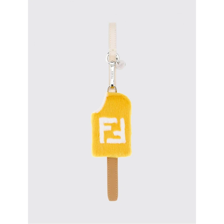Shearling and Leather Keychain with FF Monogram and Spring Clip (7AS341ATACF1VTN)