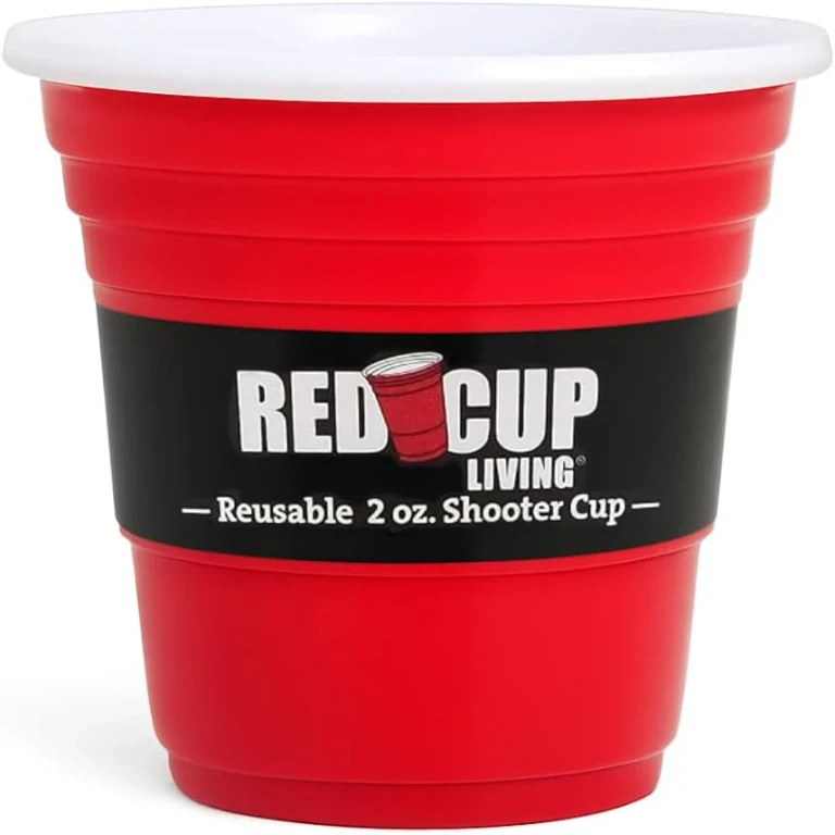 Red Plastic Shot Glasses, Pack of 1 2 Oz Reusable cups, Tequila Glasses, Small Glasses for Party, Bulk vodka shot 2 Oz glasses, Unbreakable Dishwasher Safe Cups, Perfect for Parties