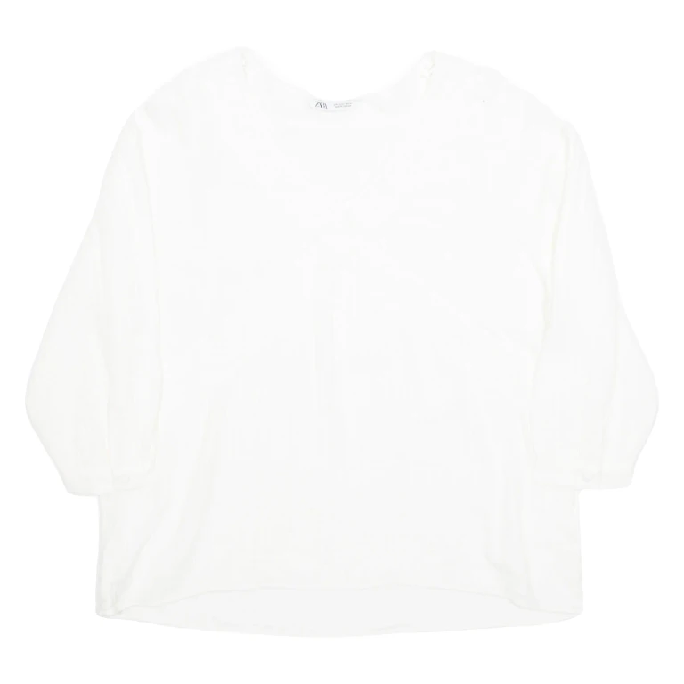 ZARA Womens Oversized Blouse White S