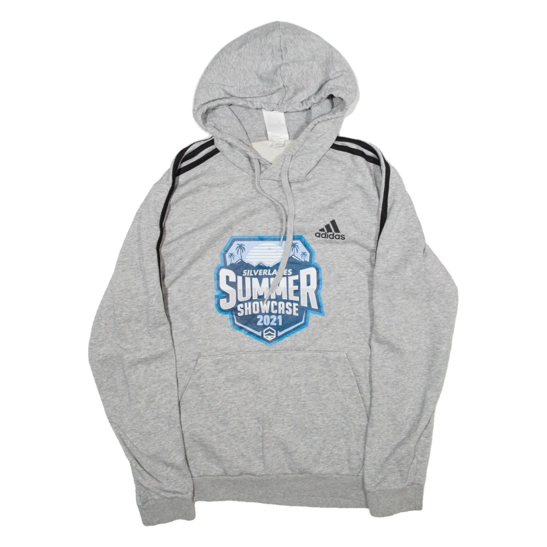 ADIDAS Mens Grey Hoodie M