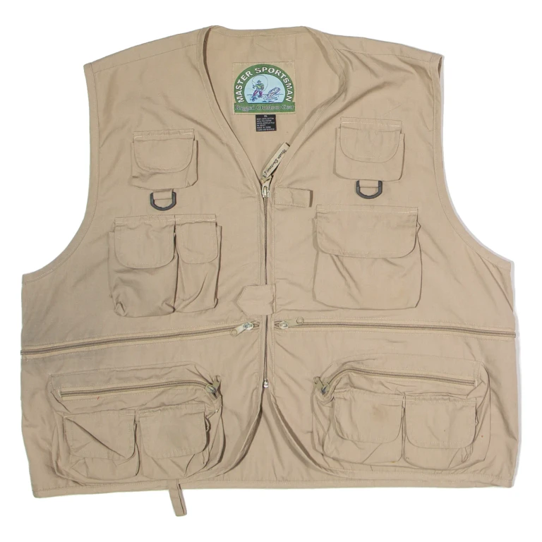 MASTER SPORTSMAN Fishing Mens Gilet Beige XL