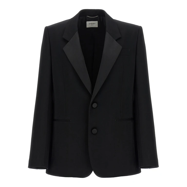 Saint Laurent Black Wool Blazer Clothing - Men