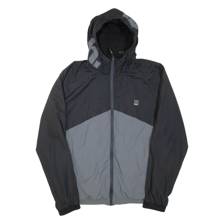 BENCH Mens Track Jacket Grey Hooded L