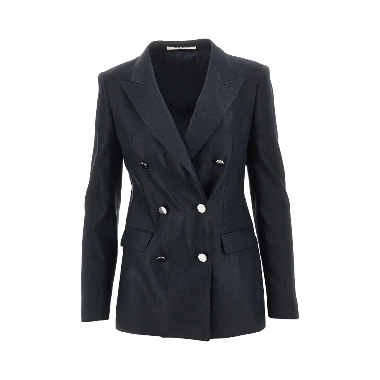 TAGLIATORE 'Parigi' linen-blend double-breasted jacket Woman 44