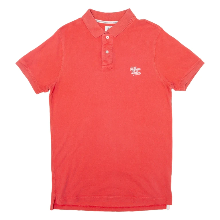 TOMMY HILFIGER Mens Polo Shirt Red M