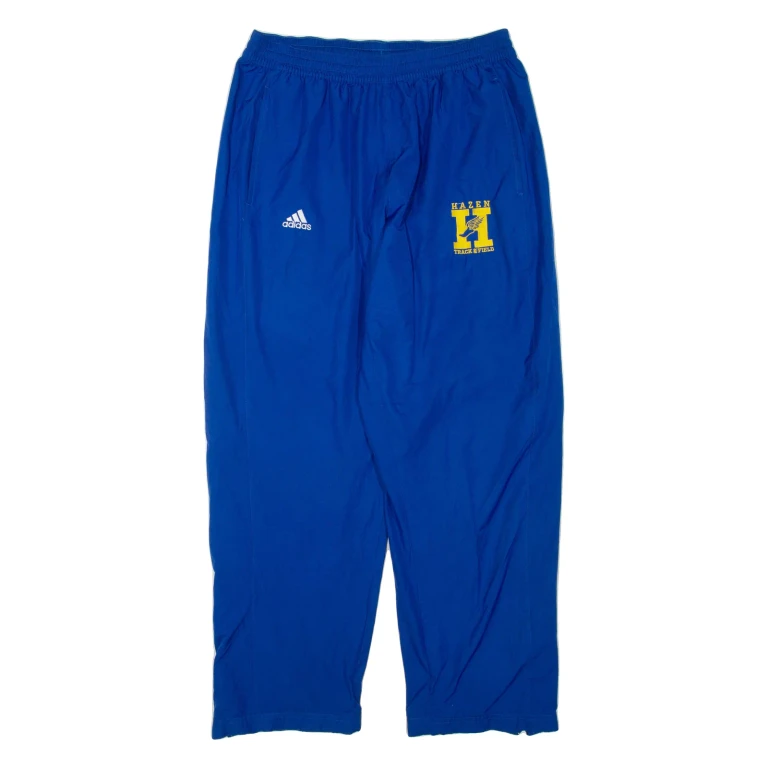 ADIDAS Mens Track Pants Blue Straight L W30 L30