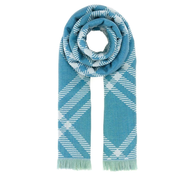 Burberry Embroidered Wool Blend Scarf Racquetgreen Exterior: Silk Sciarpe E Foulard - Unisex