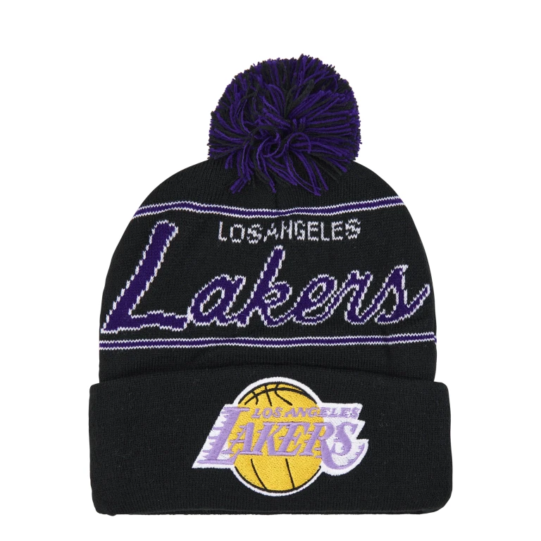 Men's NBA Script Pom Beanie Hwc Lakers Beanies
