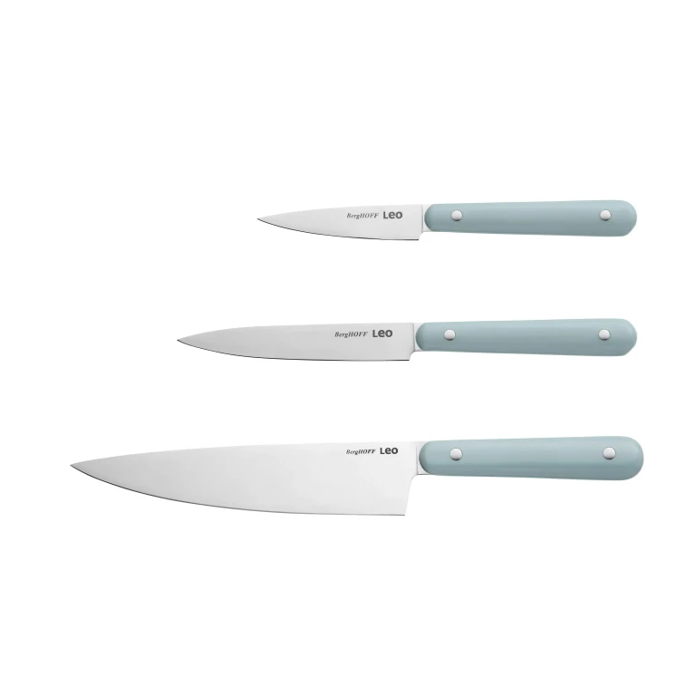 Leo Glints Stainless Steel 3Pc Starter Knife Set, Slate