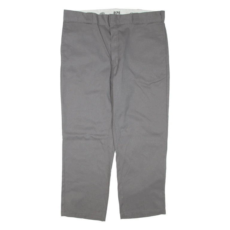 DICKIES Mens Trousers Grey Regular Tapered W40 L30