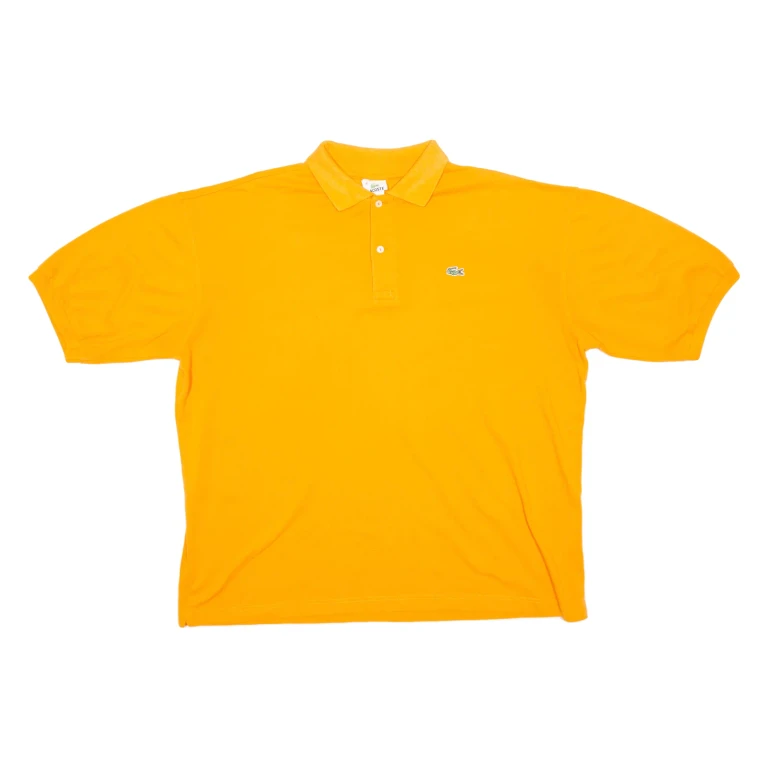 LACOSTE Mens Polo Shirt Orange Short Sleeve M