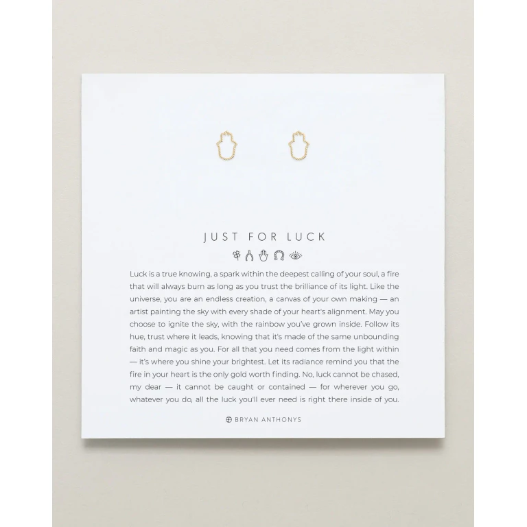 Just For Luck Hamsa Earrings