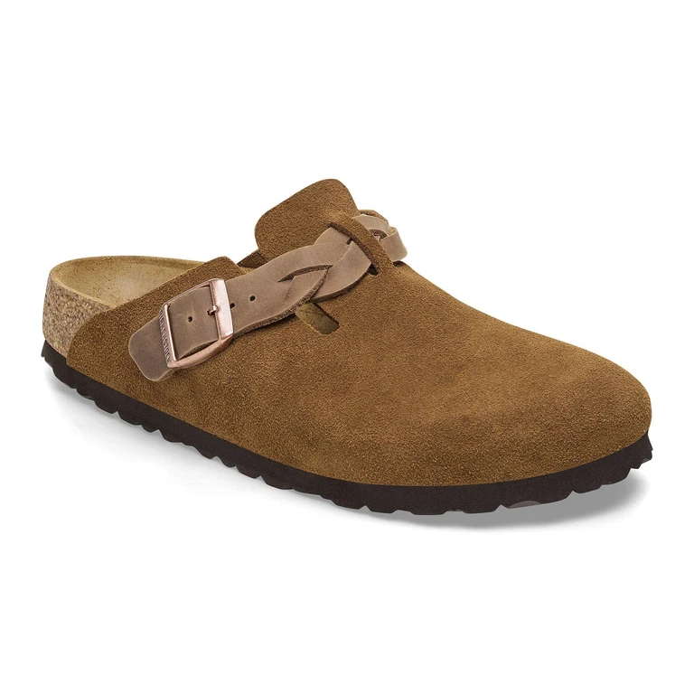 Unisex Boston Braided Suede Leather Mink