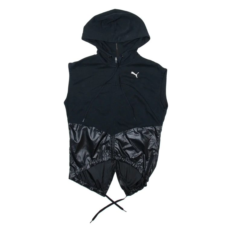 PUMA Sleeveless Womens Black Hoodie Full Zip XS