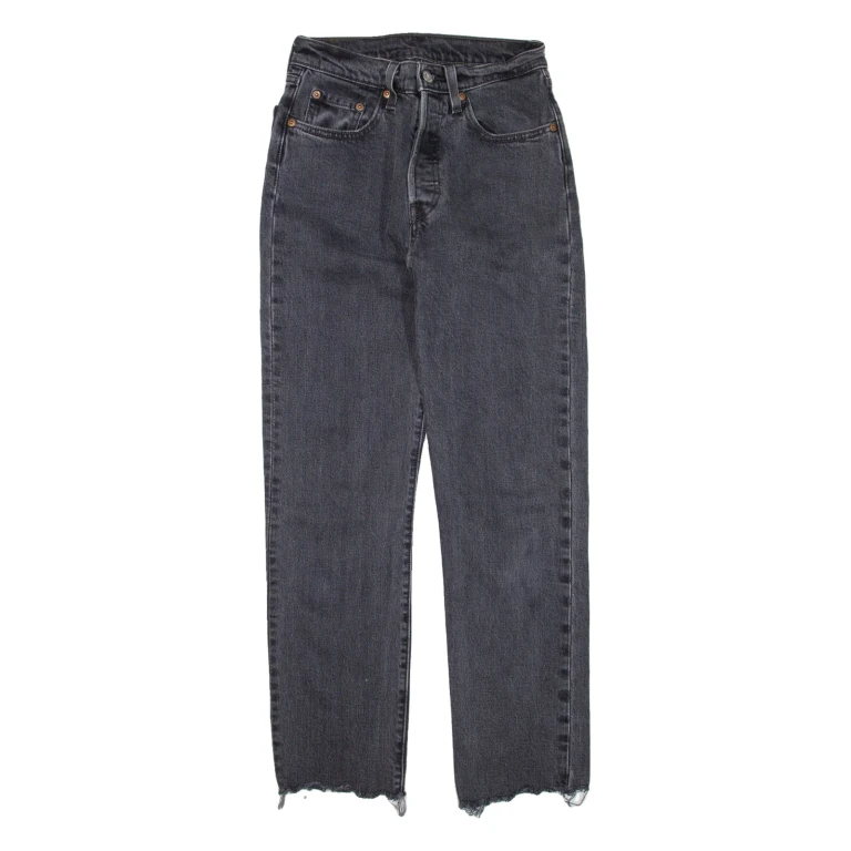 LEVI'S 501 Jeans Womens Black Regular Straight W24 L26