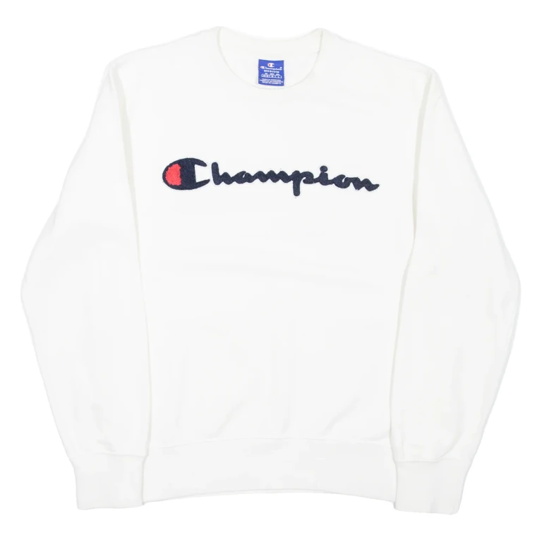 CHAMPION Mens Sweatshirt White M