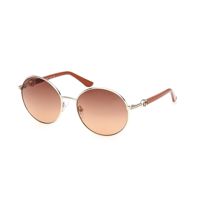 Brown Gradient Round Mens Sunglasses GU00260 32F 56