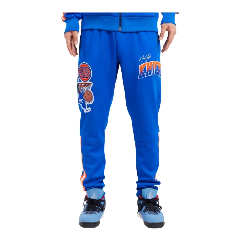 New York Knicks Home Town Men Track Pants Royal Blue