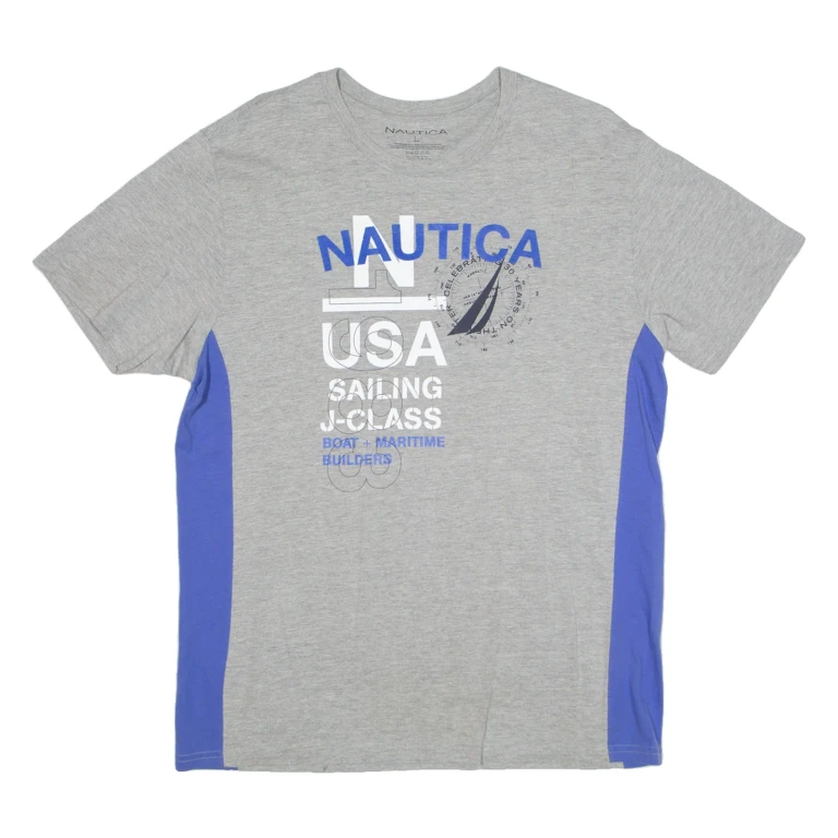 NAUTICA USA Mens T-Shirt Grey L