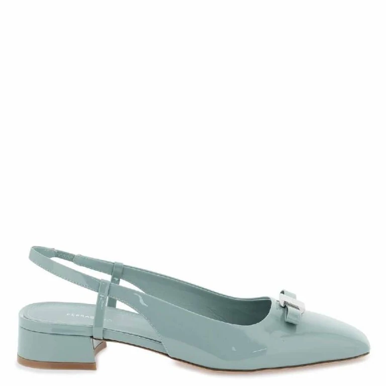 Ferragamo Marlina Leather Slingback Pumps, Size 7 C