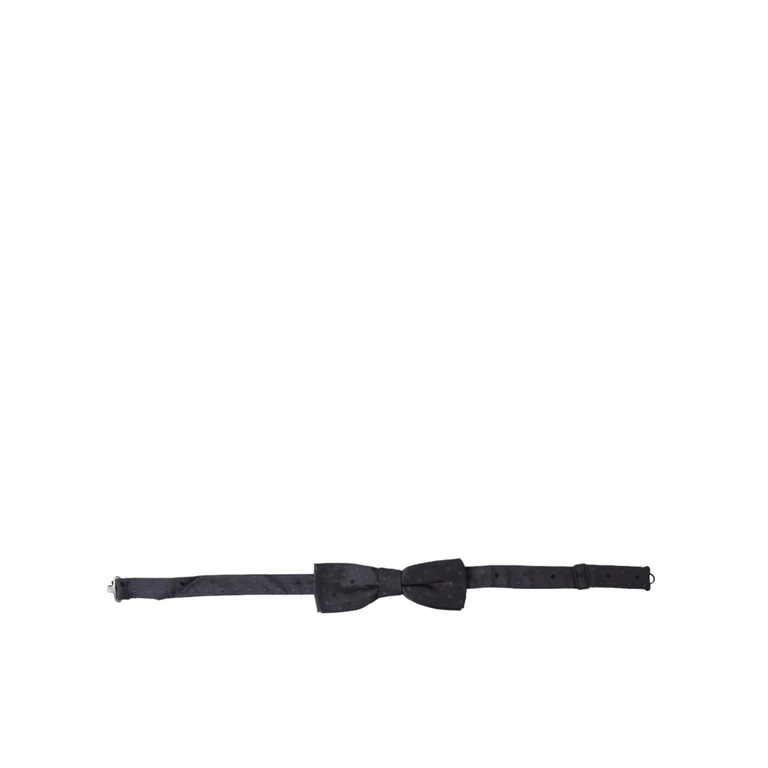 Dolce & Gabbana Blue Polka Dot Silk Adjustable Neck Men Papillon Bow Tie - Men