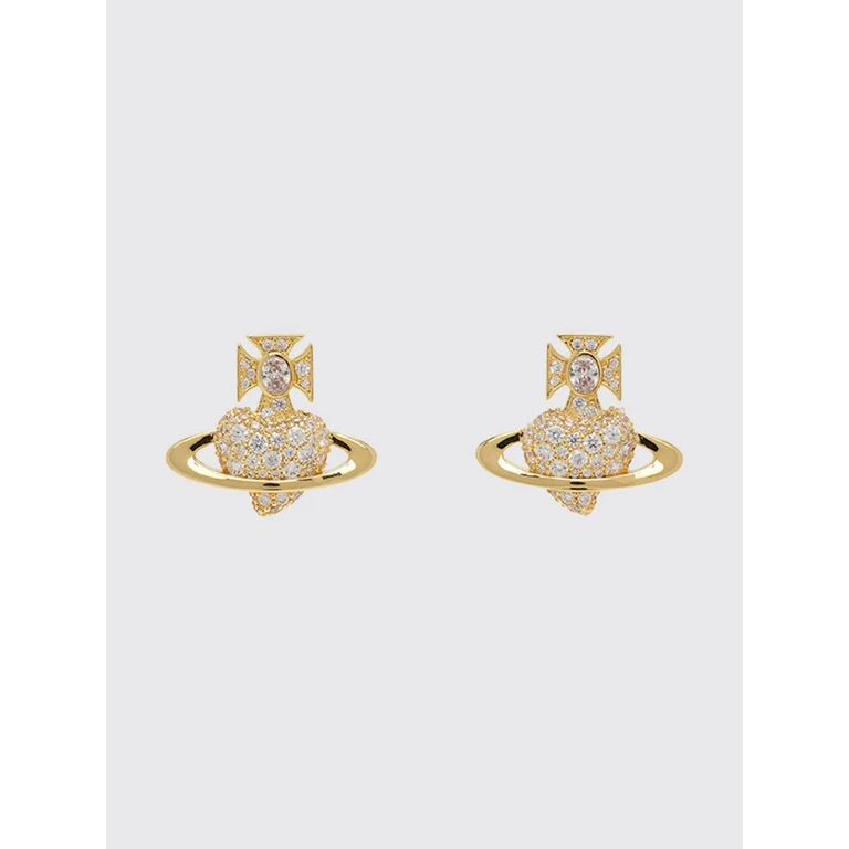 Orb Logo Crystal-Embellished Brass Stud Earrings (6201036H02R10R102)