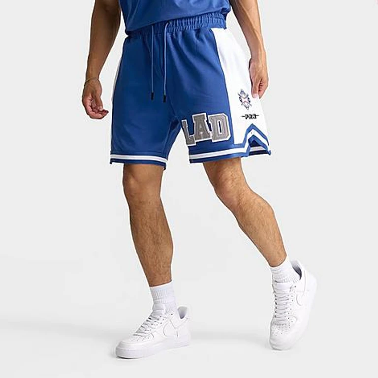 Pro Standard Men's Los Angeles Dodgers MLB Letterman Shorts in Dodger Blue Size: Small