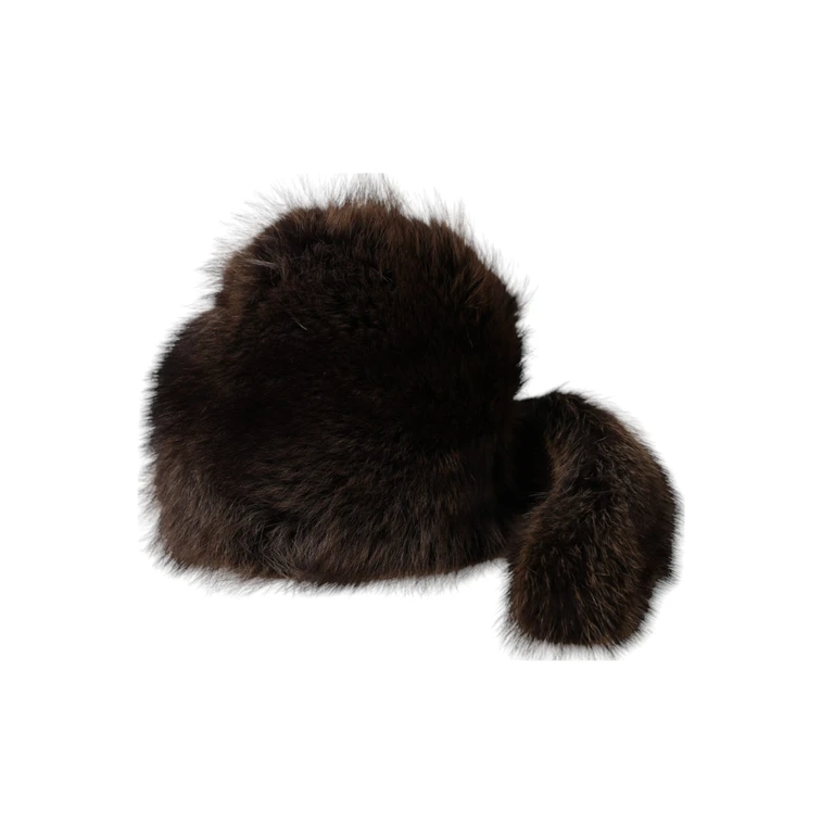 Dolce & Gabbana Women Brown Raccoon Fur Bucket Hat - Women