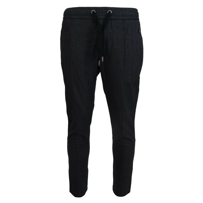 Dolce & Gabbana Gray Cotton Jogger Men Pants - Men
