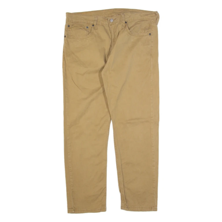 LEVI'S 502 Mens Trousers Brown Regular Straight W36 L28