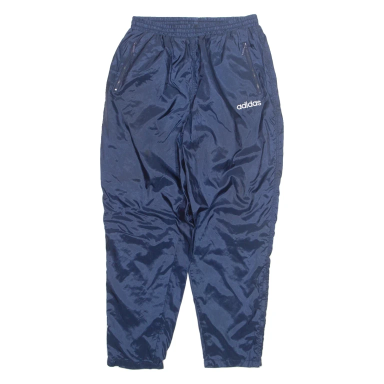 ADIDAS Mens Track Pants Blue Tapered XL W30 L30
