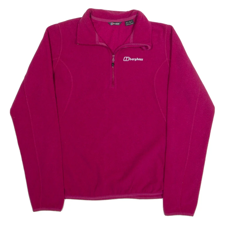 BERGHAUS Womens Fleece Purple 1/4 Zip UK 12