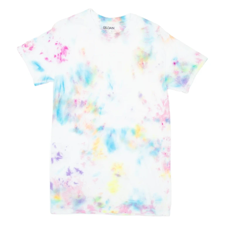 GILDAN Oversized Mens Tie Dye T-Shirt White S