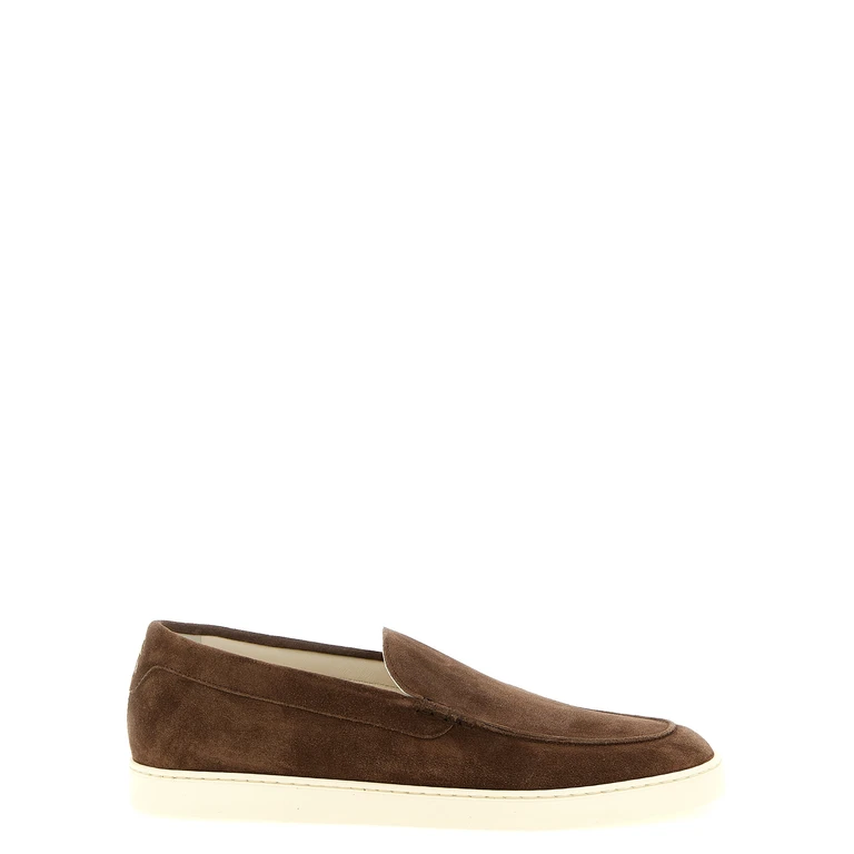 Brown Calfskin Slip-On Loafers - Men