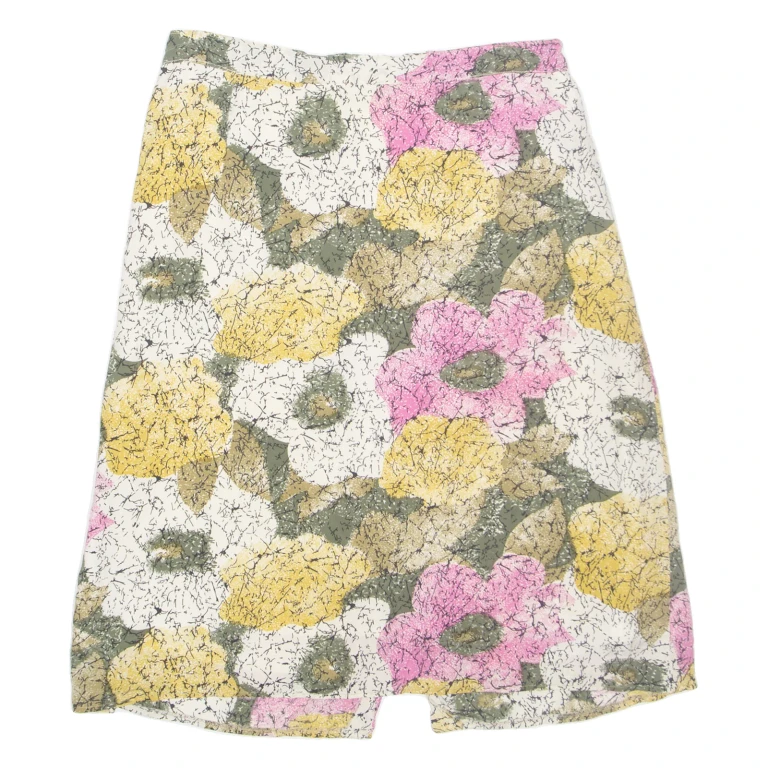 Womens Straight Skirt Pink Midi Floral M