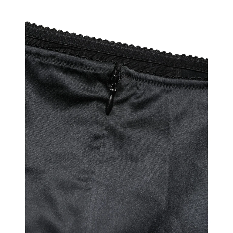 Dolce & Gabbana Black Silk Blend High Waist Girdle Panty Underwear Elastane Clothing - Women