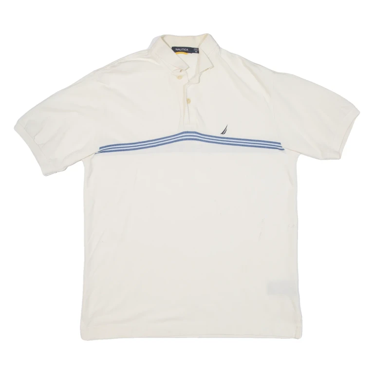 NAUTICA Mens Polo Shirt White M