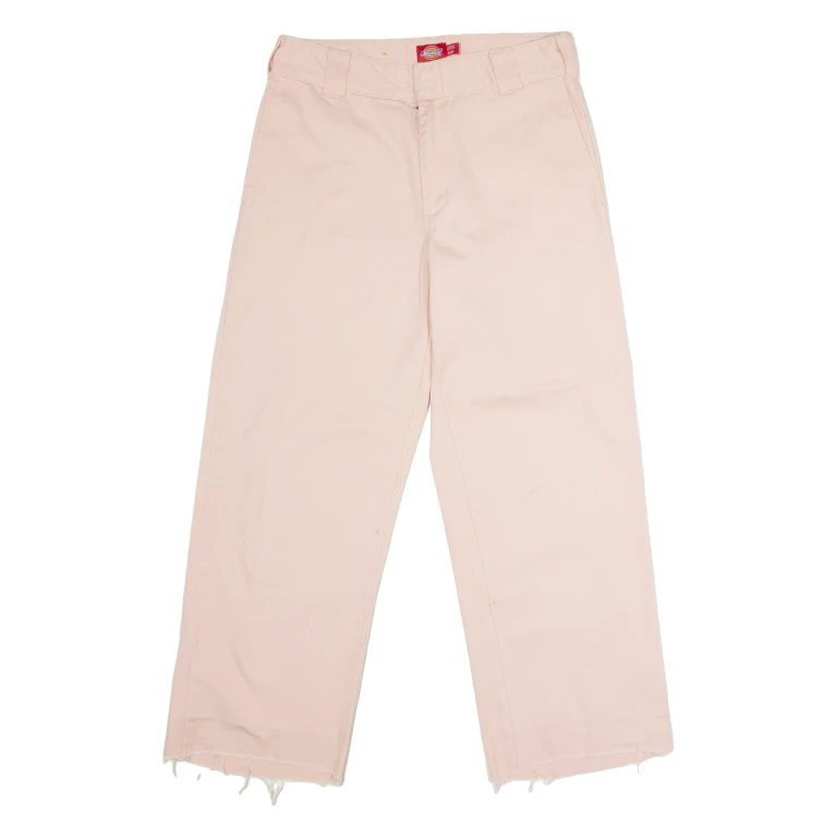 DICKIES Workwear Womens Twill Trousers Pink Regular Straight W30 L26