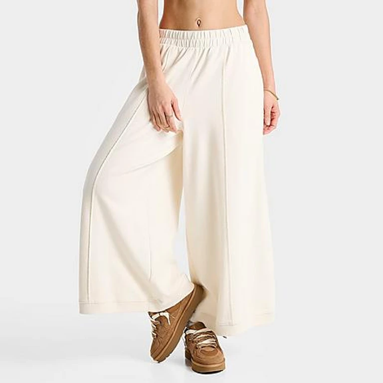 Women's Lallah Wide-Leg Jogger Pants in Cream