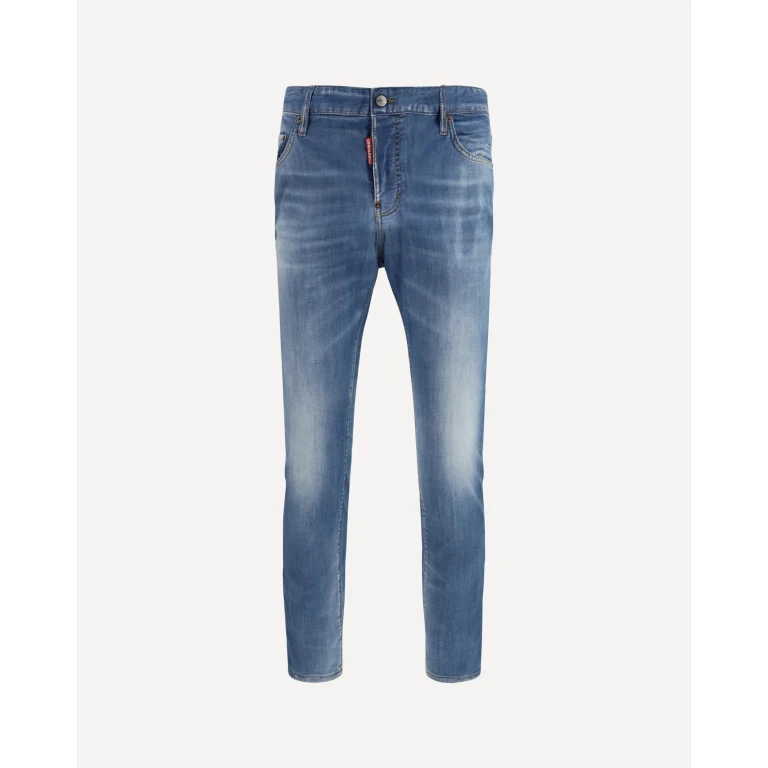 DSQUARED2 Cotton Jeans with logo application Male 46