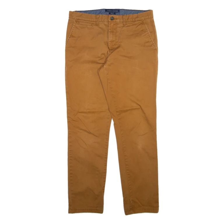 TOMMY HILFIGER Mens Trousers Brown Slim Straight W32 L32