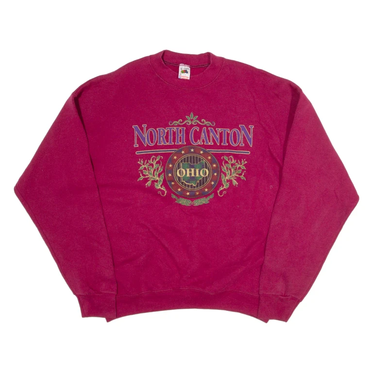 North Canton Ohio Womens Sweatshirt Red USA XL