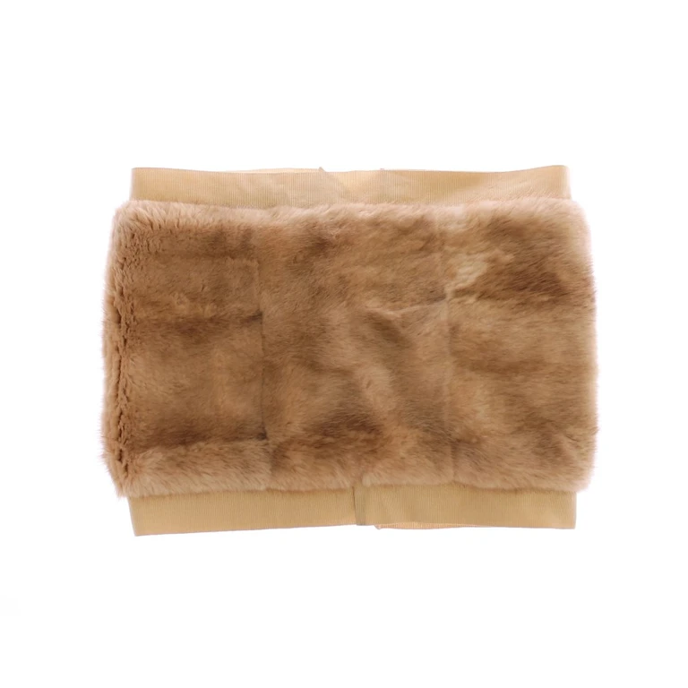 Dolce & Gabbana Beige Mink Fur Scarf Foulard Neck Wrap - Women