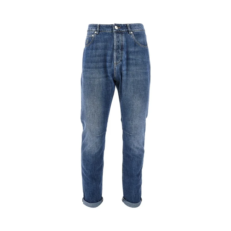 BRUNELLO CUCINELLI Jeans in cotton with distressed effect Male 50