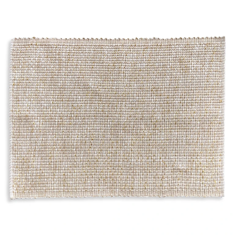 Aman Imports Ivory Rib Placemat with Gold Lurex